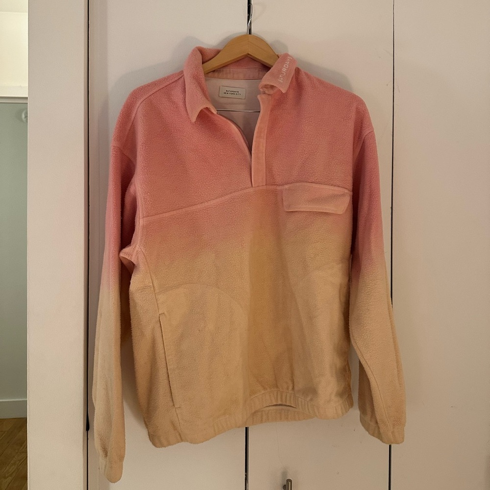 Saturdays Tie-Dye zip up collared sweater